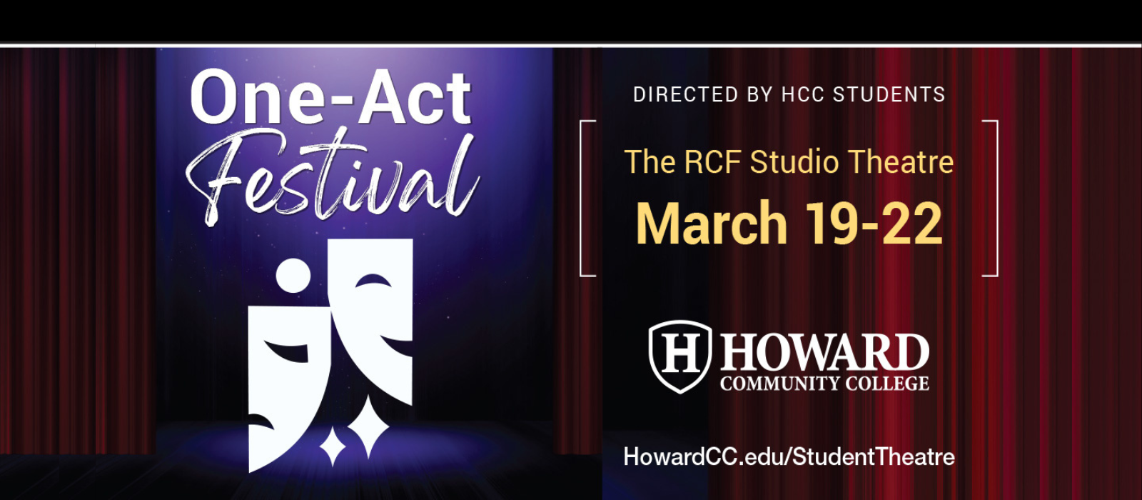 Howard Community College Theatre Program Presents the One-Act Festival, March 19-22