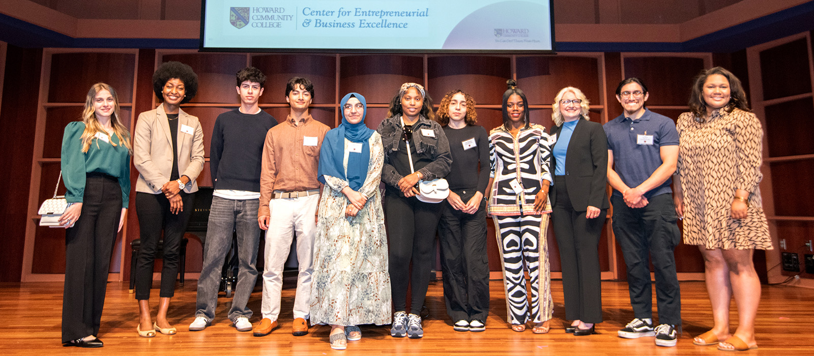 Students and organizers who participated in the spring 2024 Rocket Pitch entrepreneurial celebration