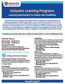 Thumbnail image of Inclusive Learning Program fall class flyer.