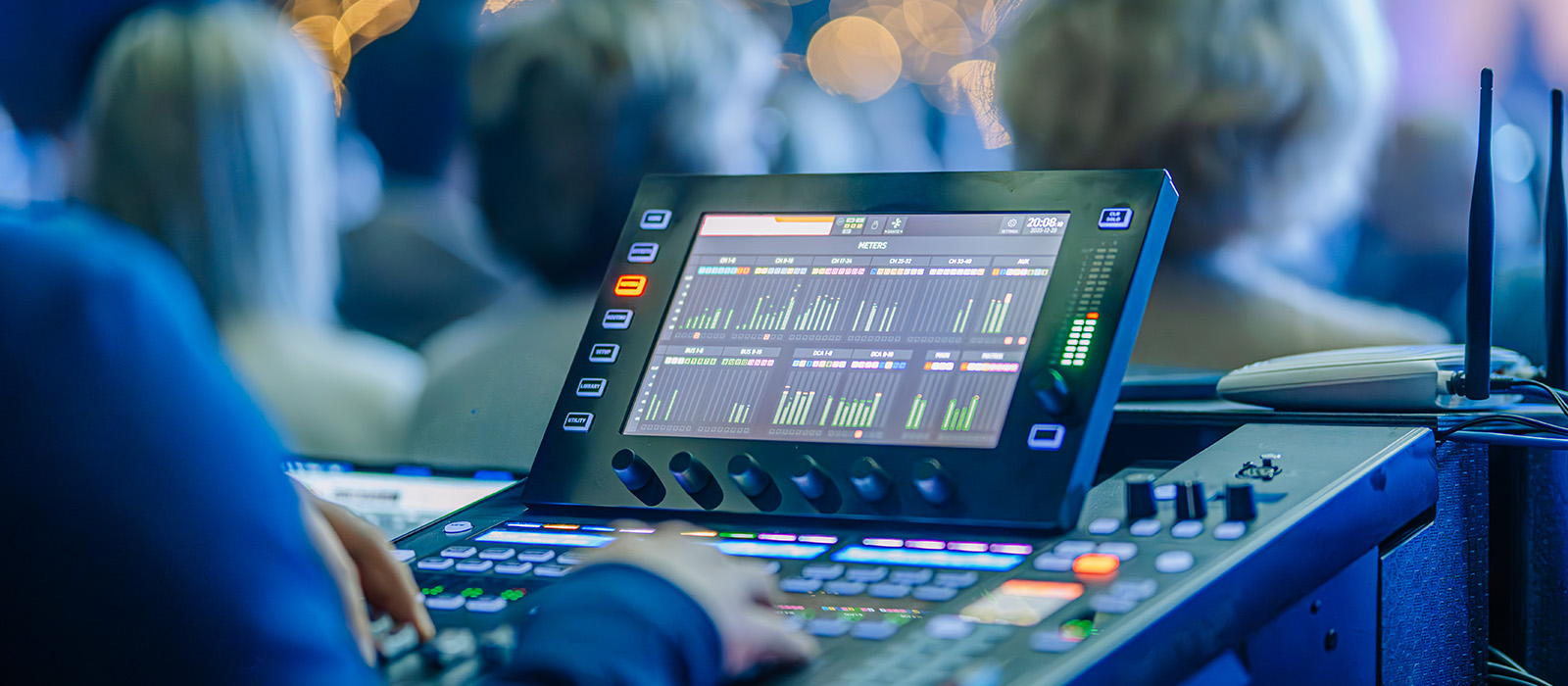Entertainment technology equipment used to manage live event audio production.